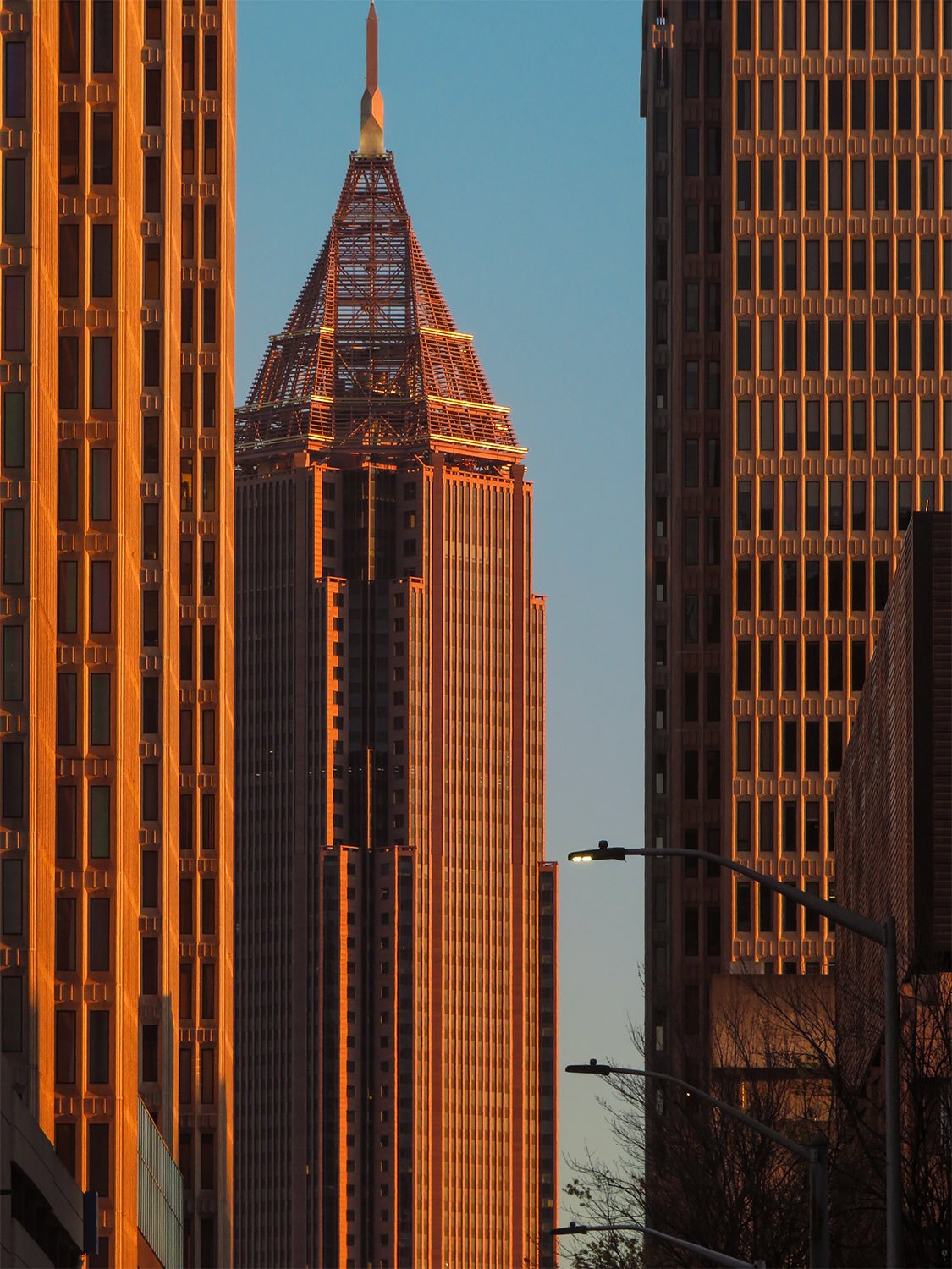 Looking at Bank of America from Peachtree Center Avenue, Downtown Atlanta