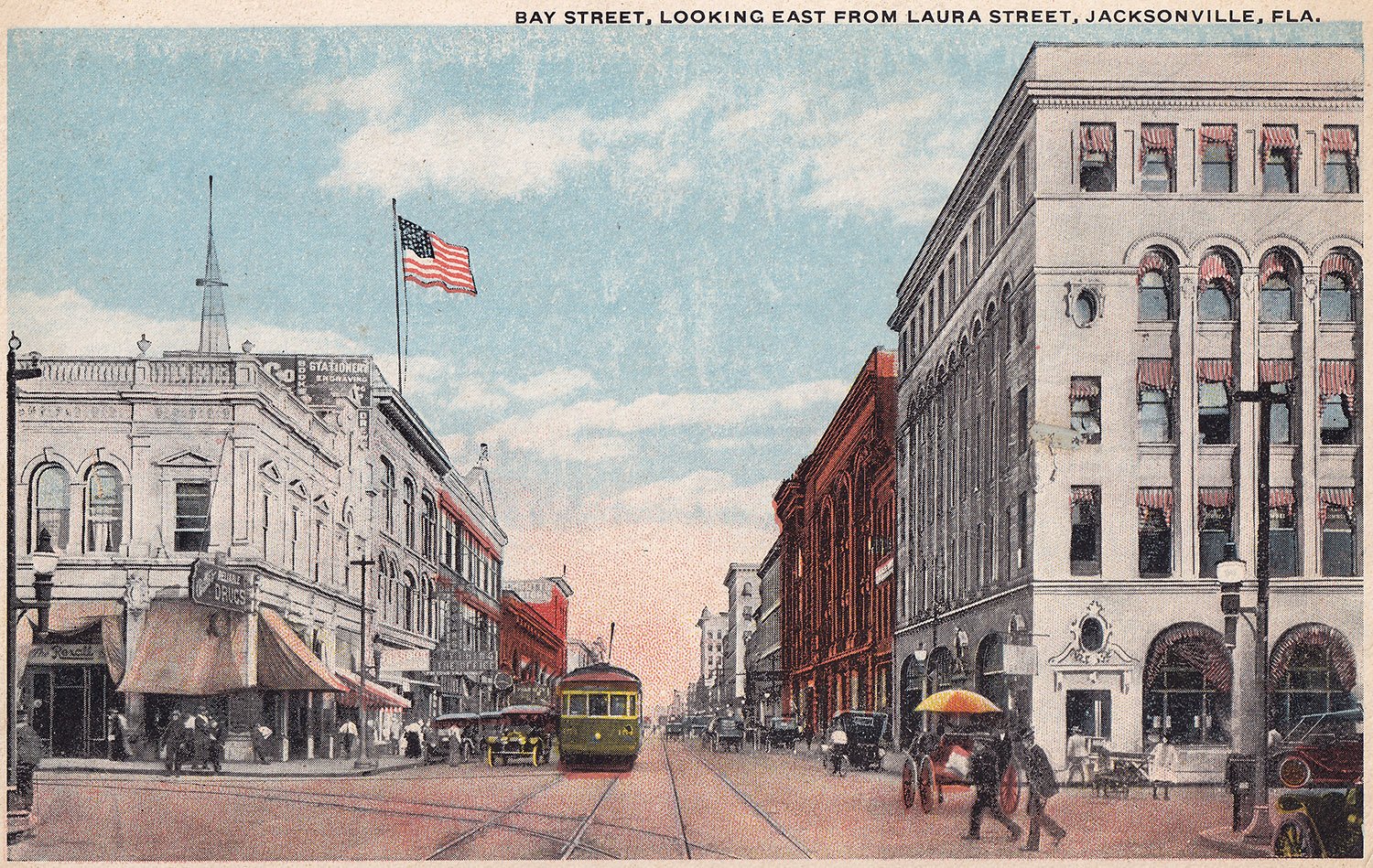 G.L. Norrman. Bisbee Building (1902, left) and West Brothers Building (1902-1970, right). Jacksonville Florida.