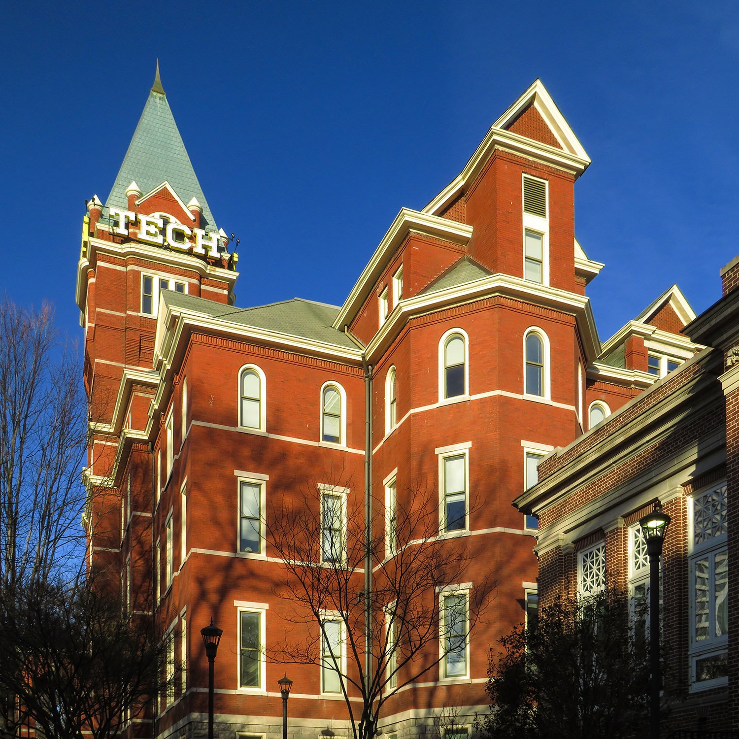 East elevation of the Academic Building at Georgia Tech, Atlanta