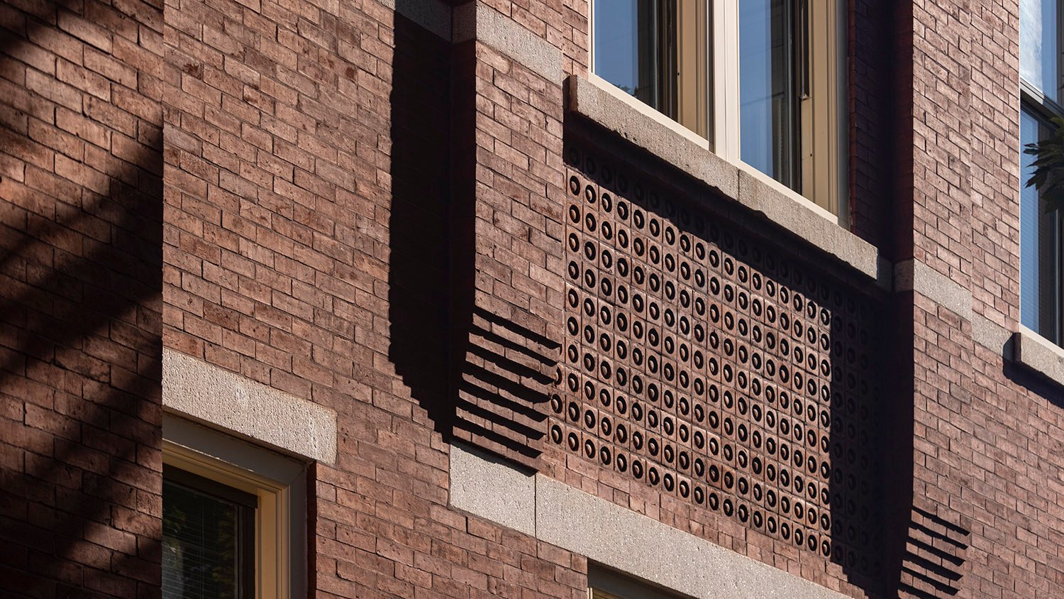 Corbeled brick and terracotta ornamentation on the facade of the Academic Building at Georgia Tech, Atlanta