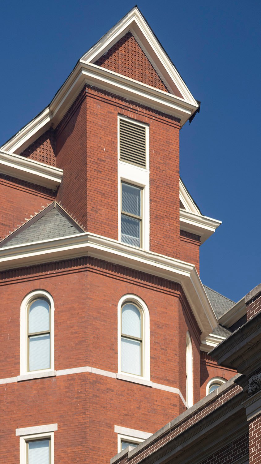 Gable dormer on the east elevation of the Academic Building at Georgia Tech, Atlanta