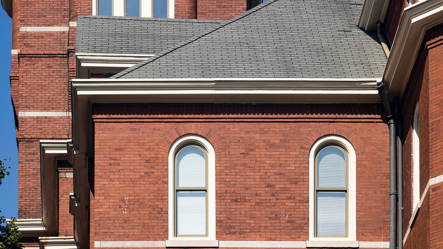 Third-floor arch windows on the east elevation of the Academic Building at Georgia Tech, Atlanta