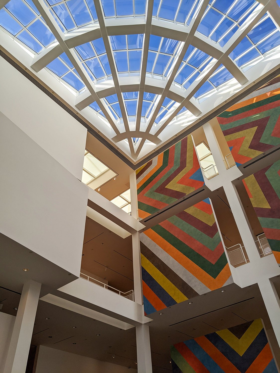 Looking up in the atrium of the High Museum of Art