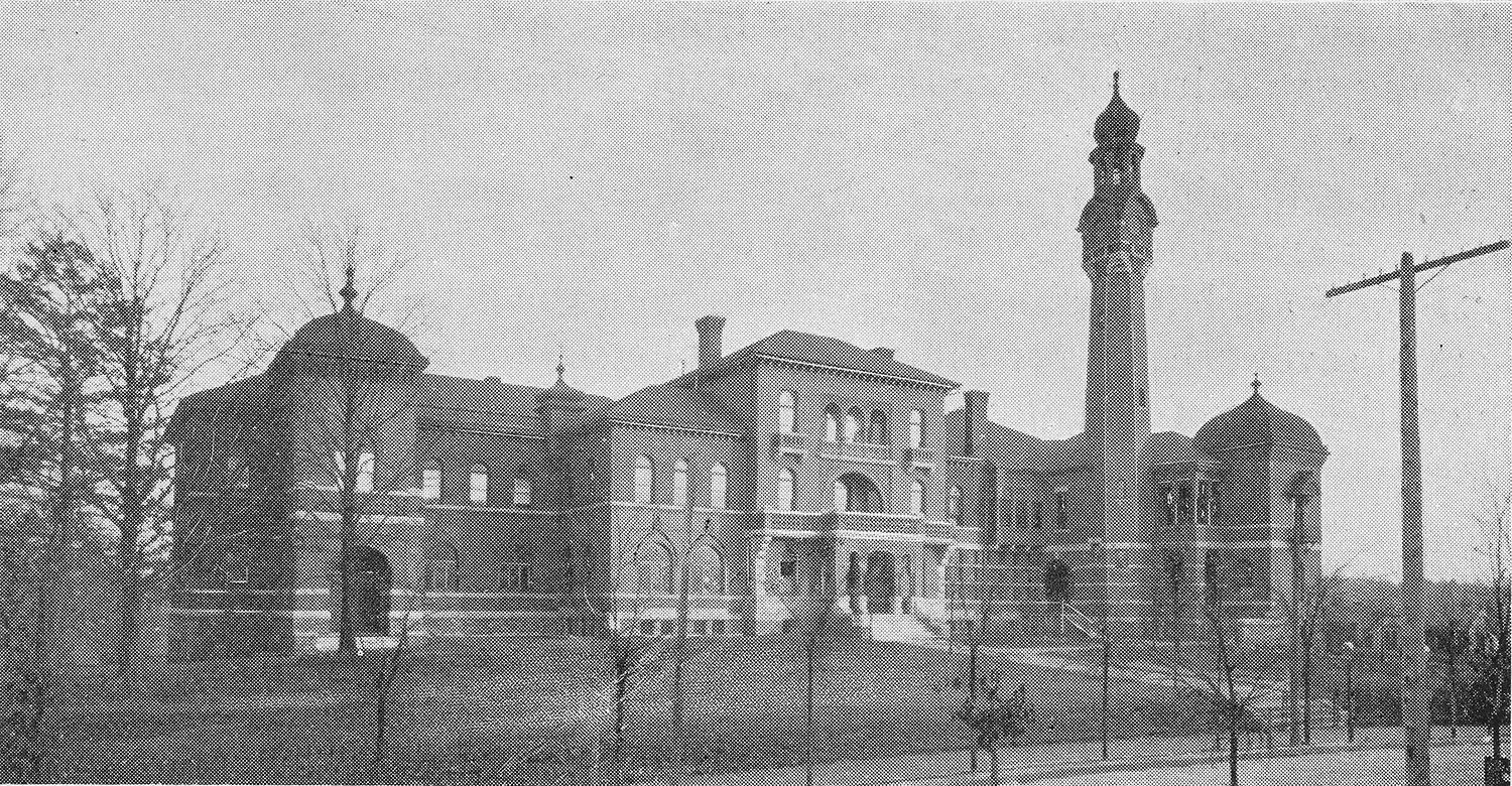 G.L. Norrman. Hebrew Orphans' Home, original building (right, 1889-1974) and addition (left, 1895-1974). Atlanta.