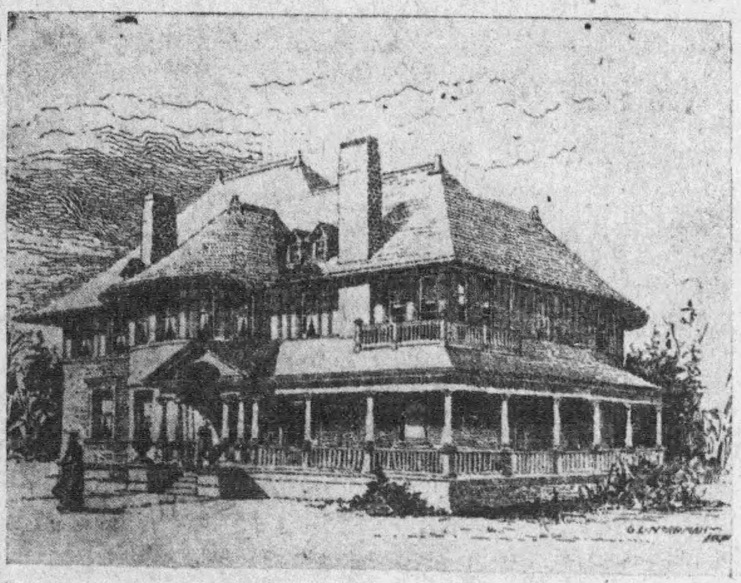 G.L. Norrman. W.B. Owen Residence (1902, unbuilt). Jacksonville, Florida.
