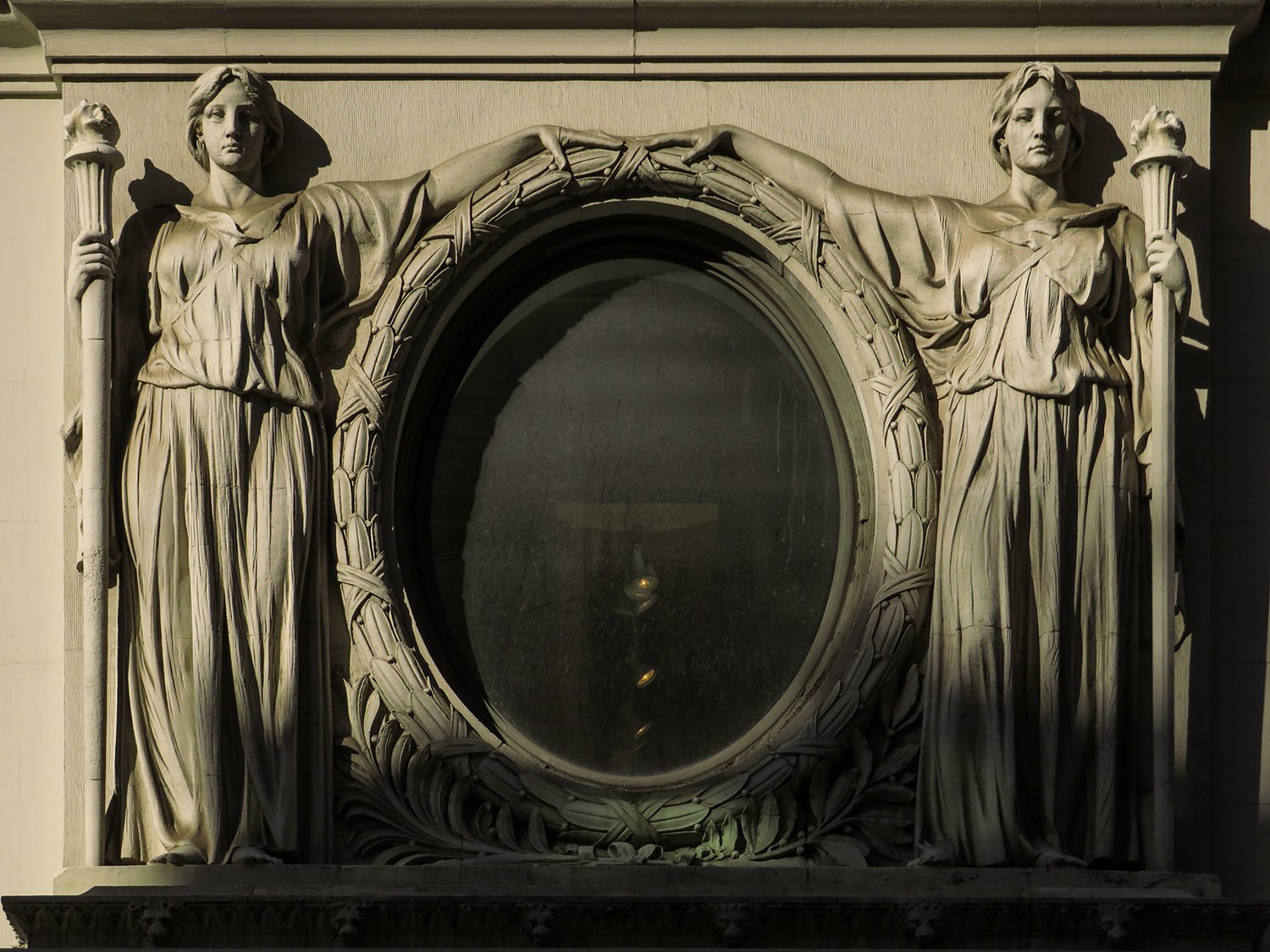 J. Massey Rhind. Sculpture on the east facade of The Cable Building.