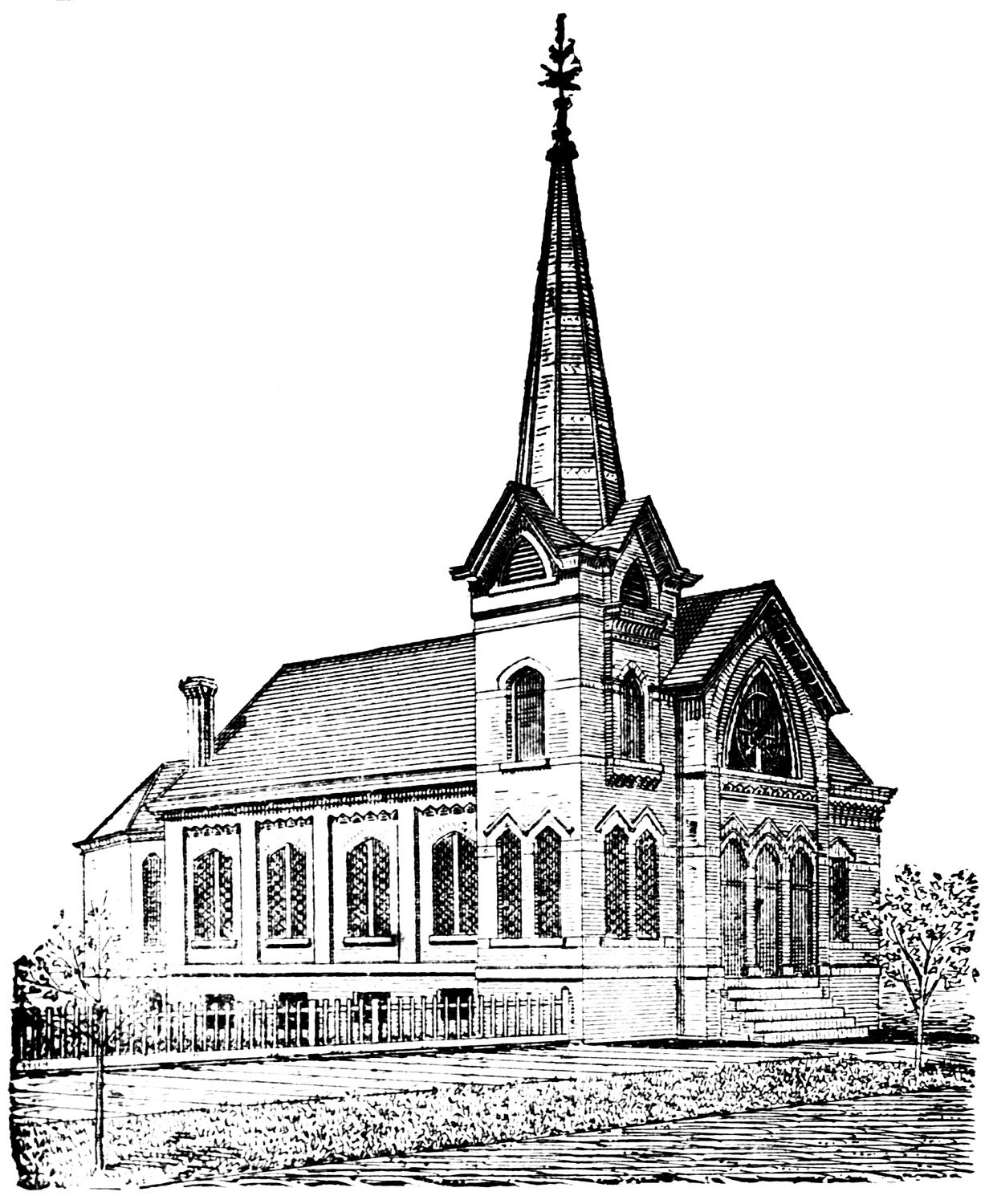 A.C. Bruce of Bruce & Morgan. Walnut Street Christian Church (1886-1976). Chattanooga, Tennessee.