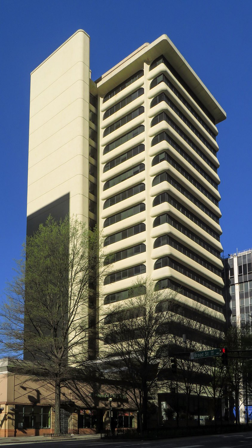 Looking at First Federal Savings and Loan Association Building from the east