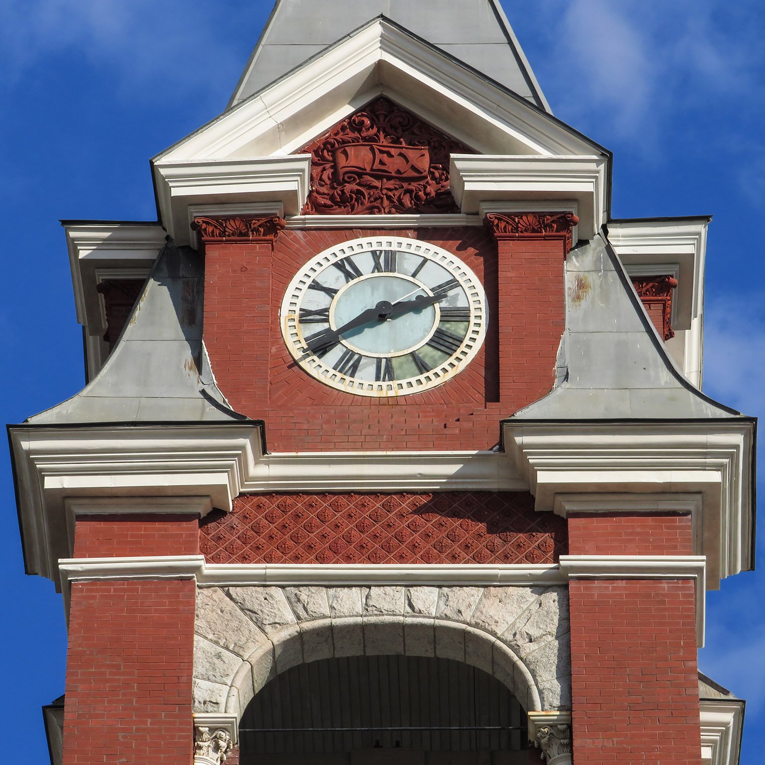 Clock and belvedere on the New Hanover County Courthouse, Wilmington, North Carolina