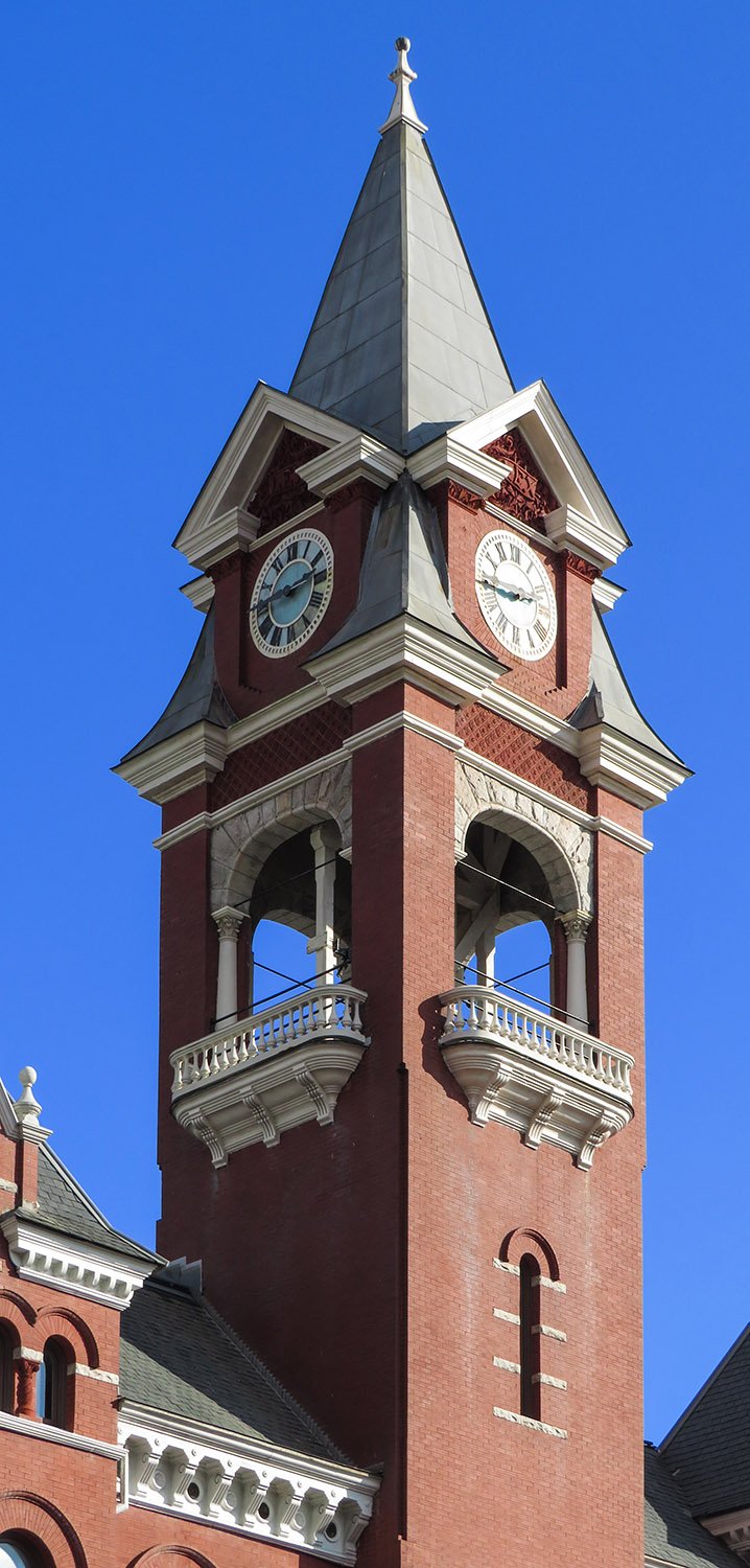Clock tower on the New Hanover County Courthouse, Wilmington, North Carolina