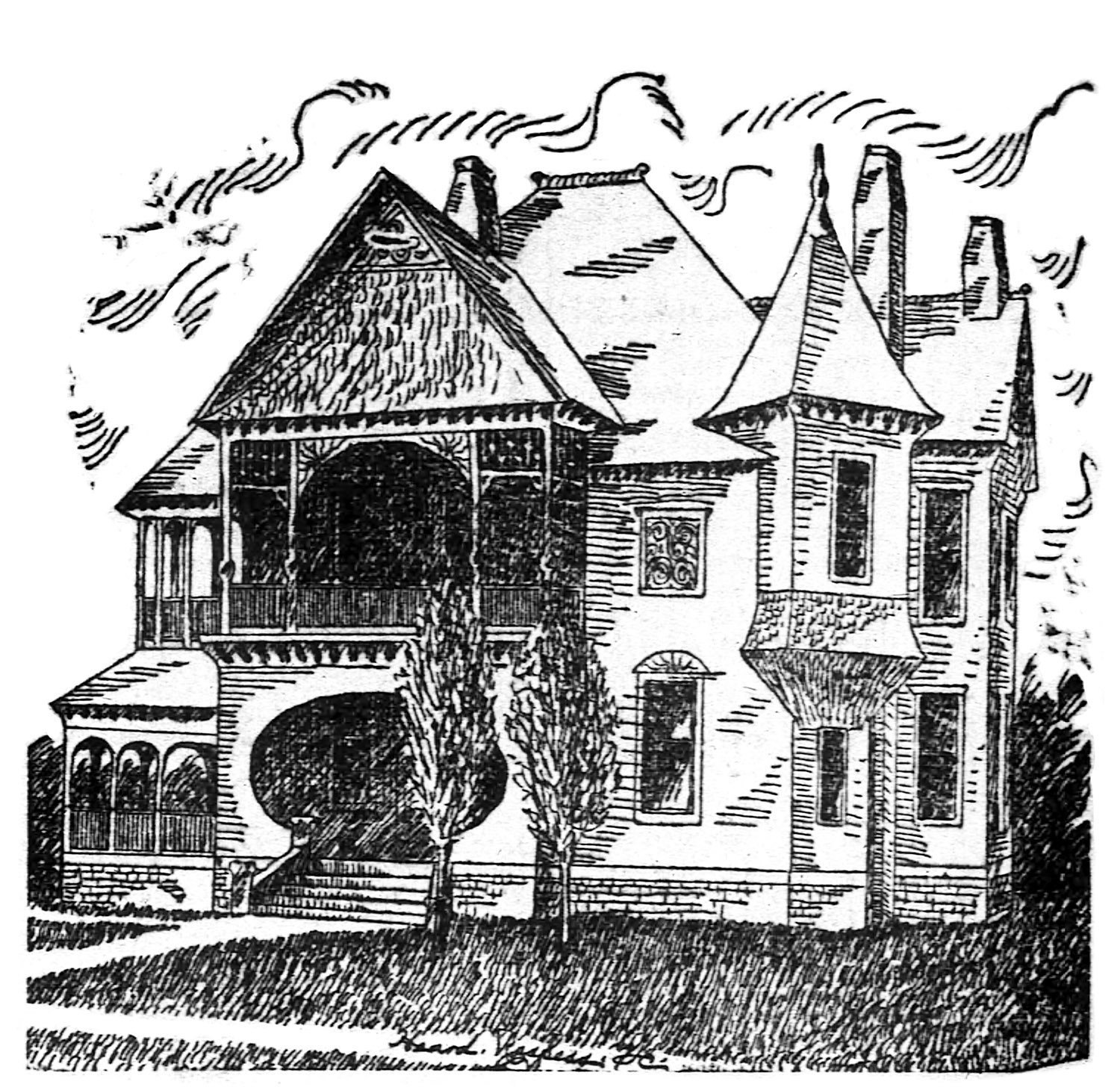 G.L. Norrman. H.M. Potts House (1889, demolished). West End, Atlanta.