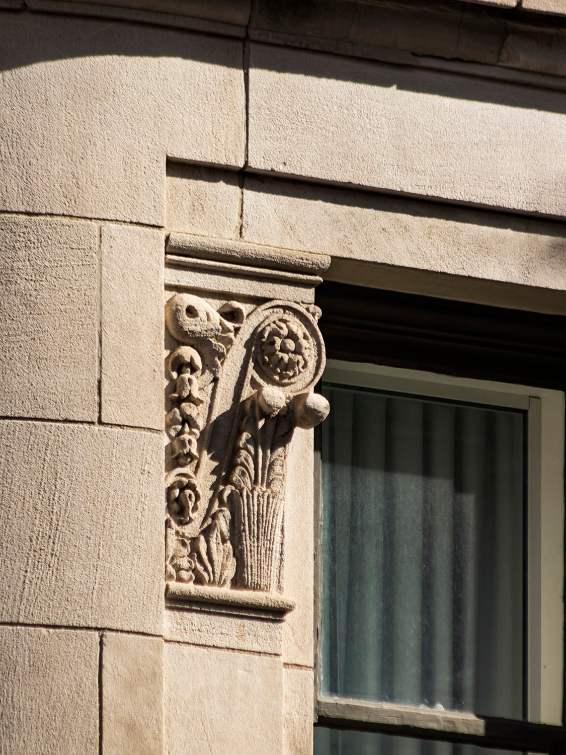 Terracotta pilaster capital on the facade of the Wynne-Claughton Building, Atlanta
