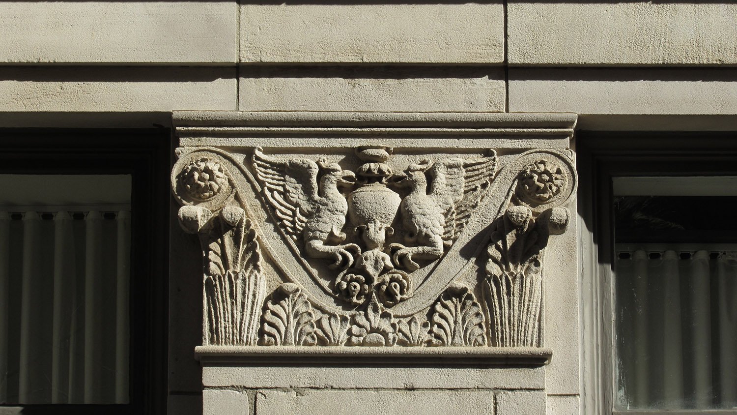 Terracotta pilaster capital on the facade of the Wynne-Claughton Building, Atlanta