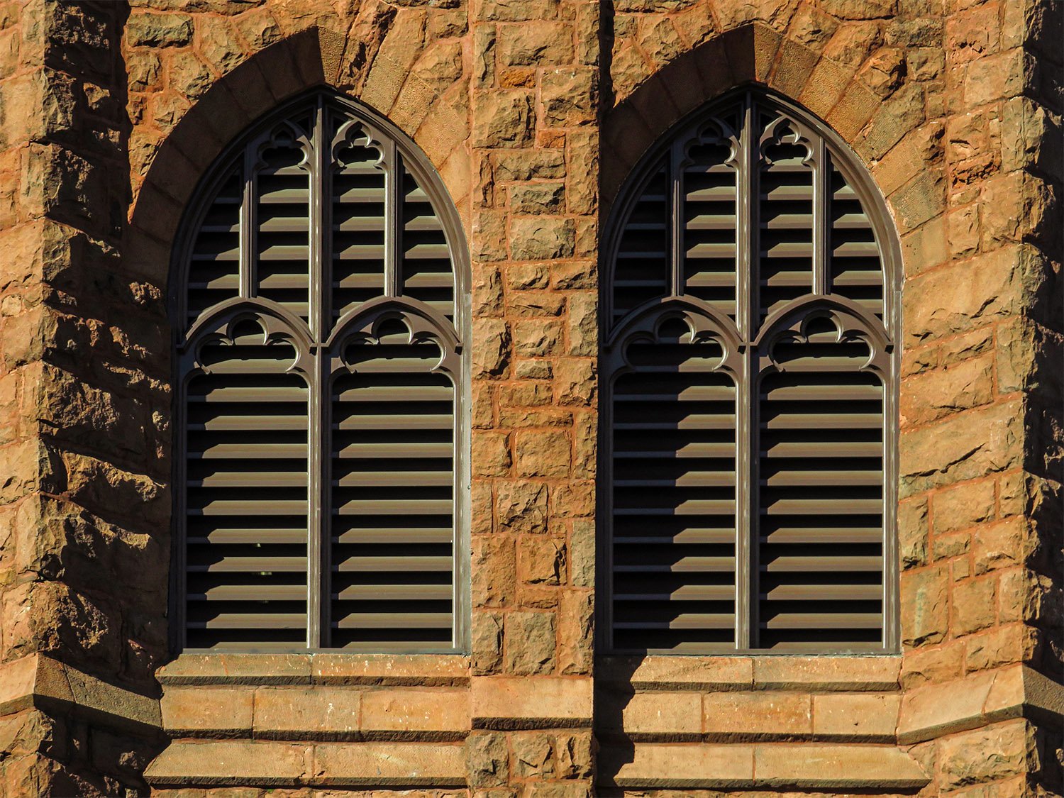 Arch windows on the belfry of All Saints' Episcopal Church, Atlanta