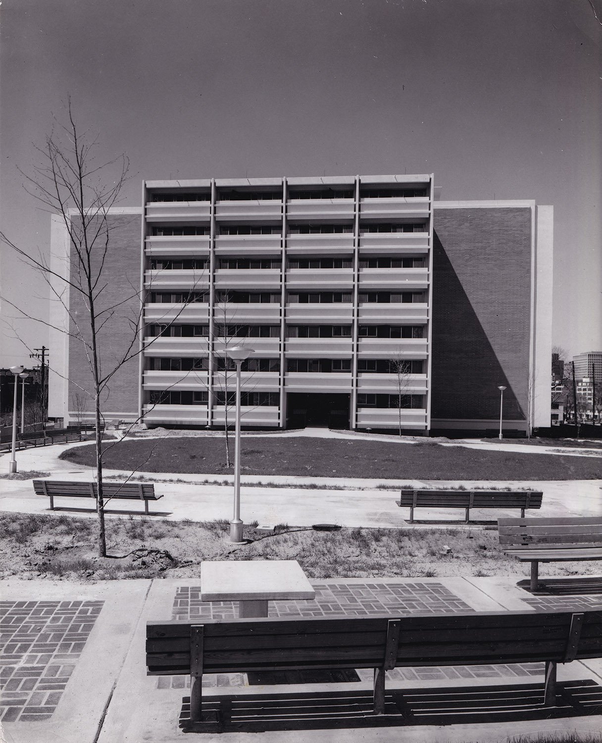 John C. Portman, Jr. of Edwards & Portman. Antoine Graves Homes (1966-2009). Sweet Auburn, Atlanta. Photograph by Edmund W. Hughes of Bell & Stanton Inc, dated February 28, 1967.