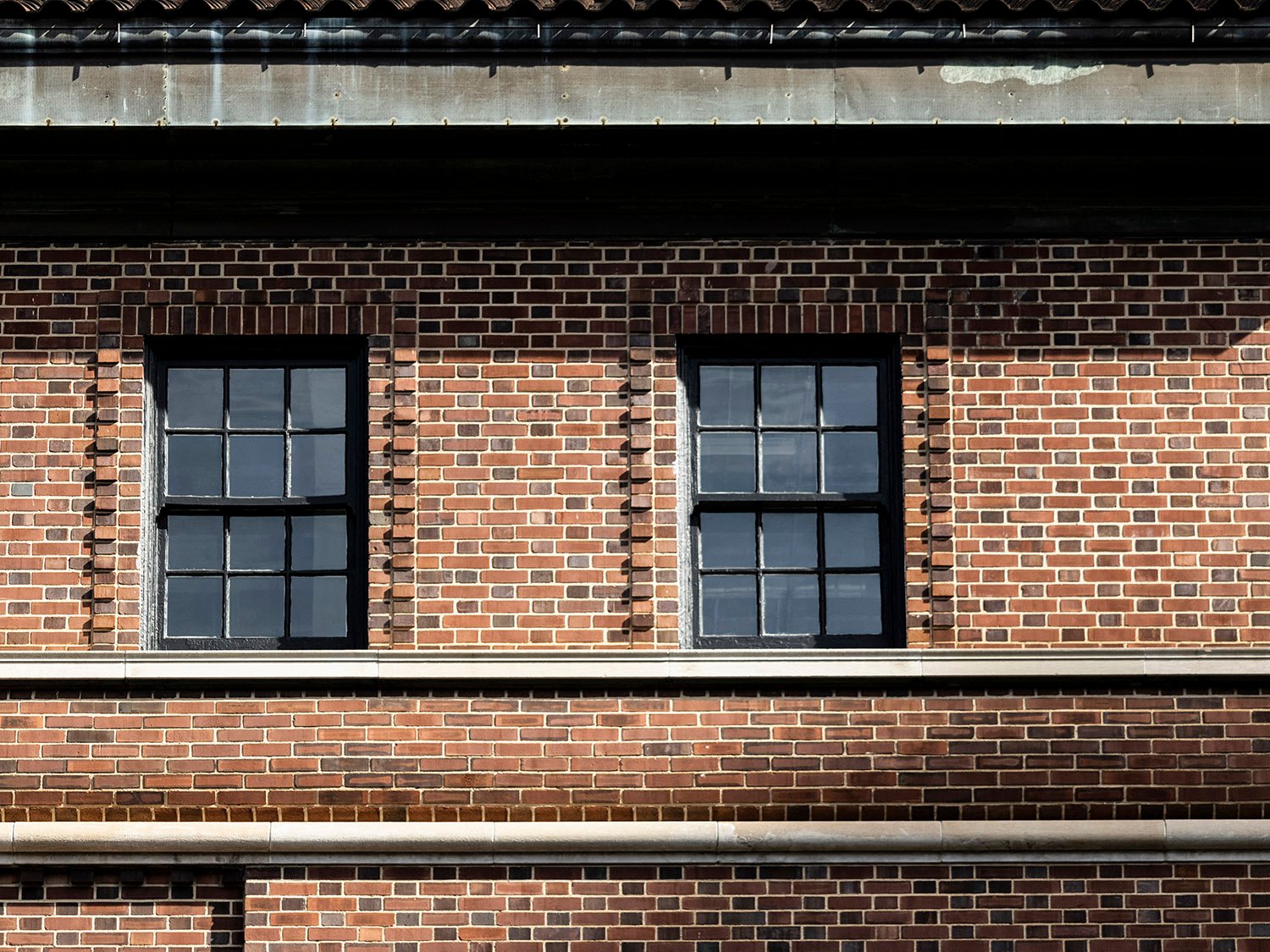 Third-floor windows on the facade of the Crum & Forster Building, Atlanta