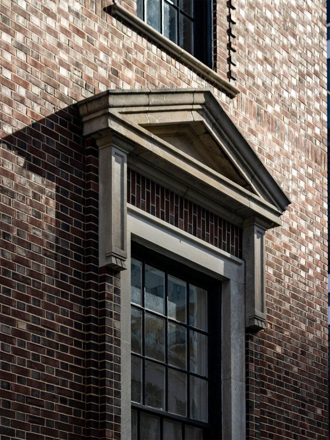 First-floor window on the facade of the Crum & Forster Building, Atlanta