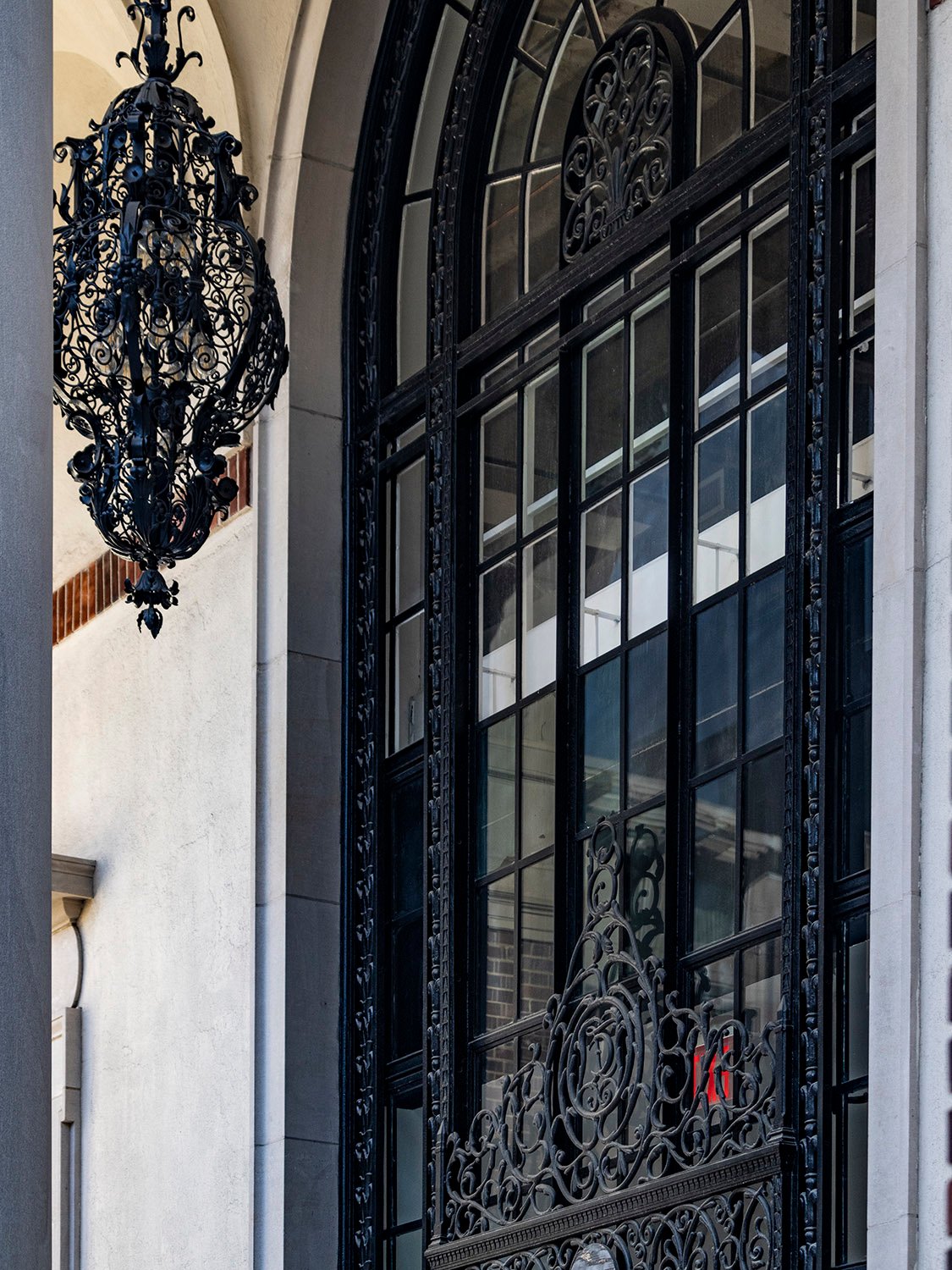 Looking at the entrance of the Crum & Forster Building, Atlanta