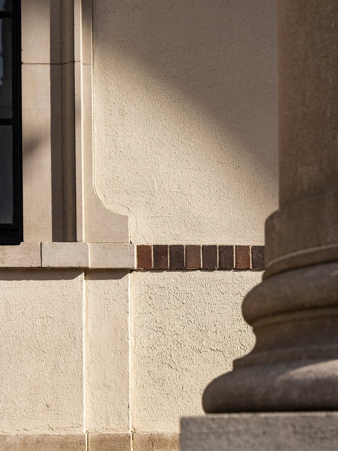 Brick and stucco facing on the Crum & Forster Building, Atlanta