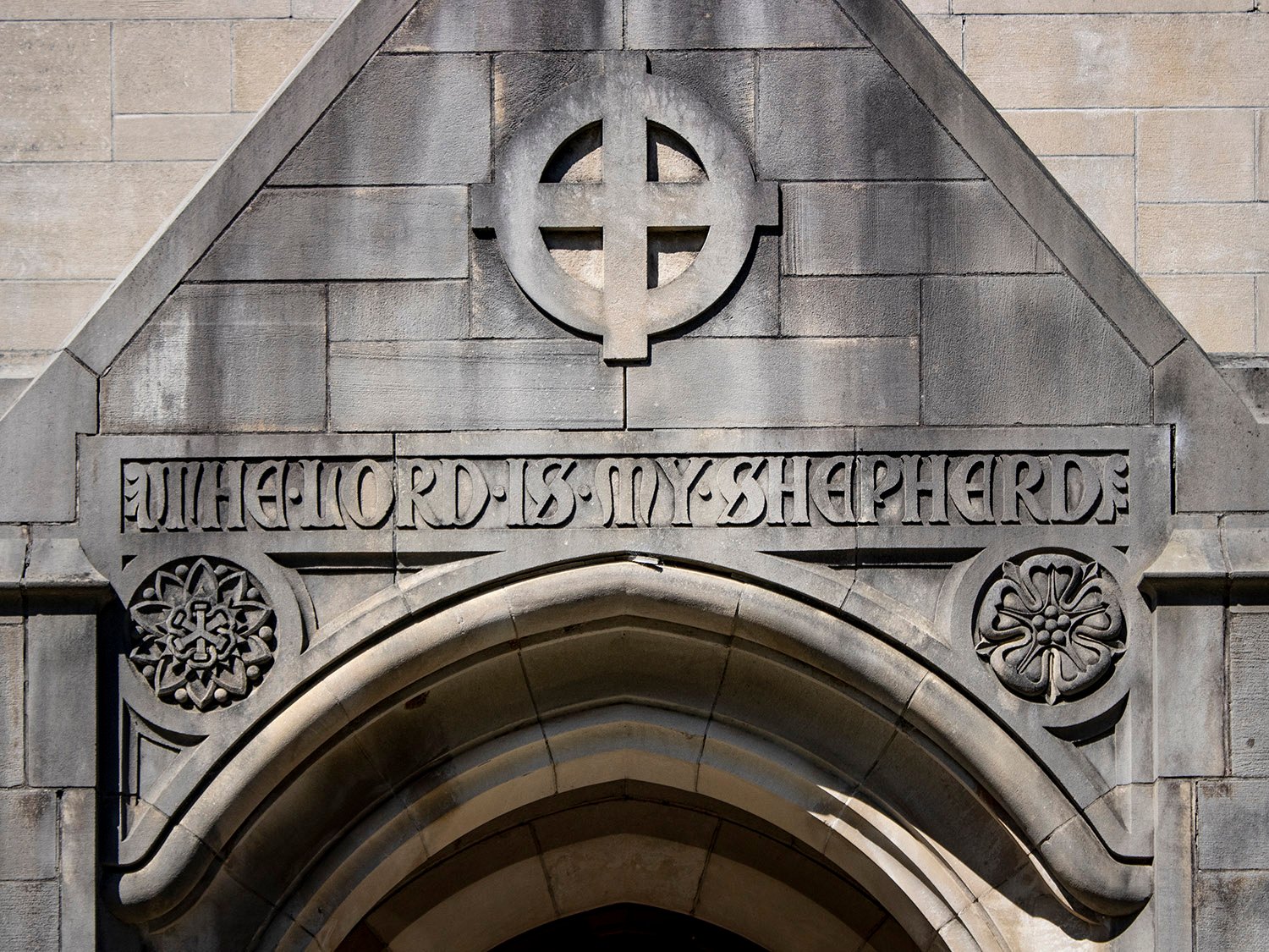 Porch gable on the east facade of Emory Presbyterian Church