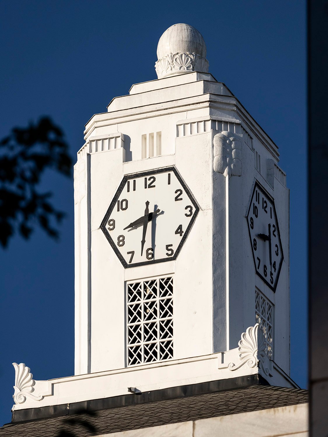 Clock tower on the Hall County Courthouse