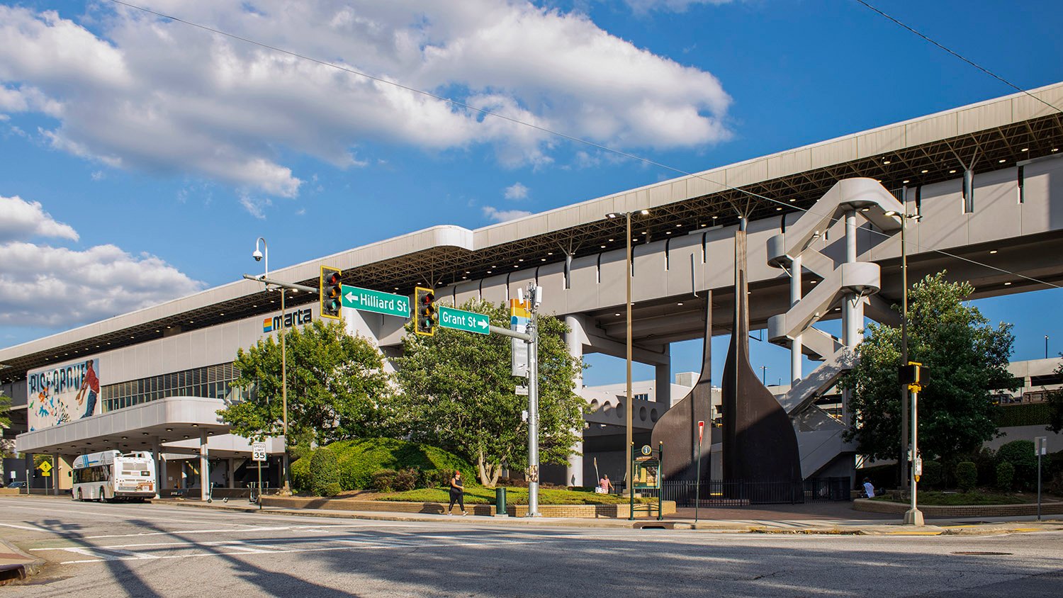 Looking at King Memorial Station from the northwest