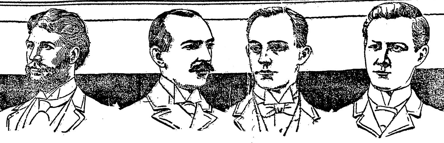 From left to right: Reuben Arnold, J.W. English, Jr., Fulton Coville, John M. Slaton