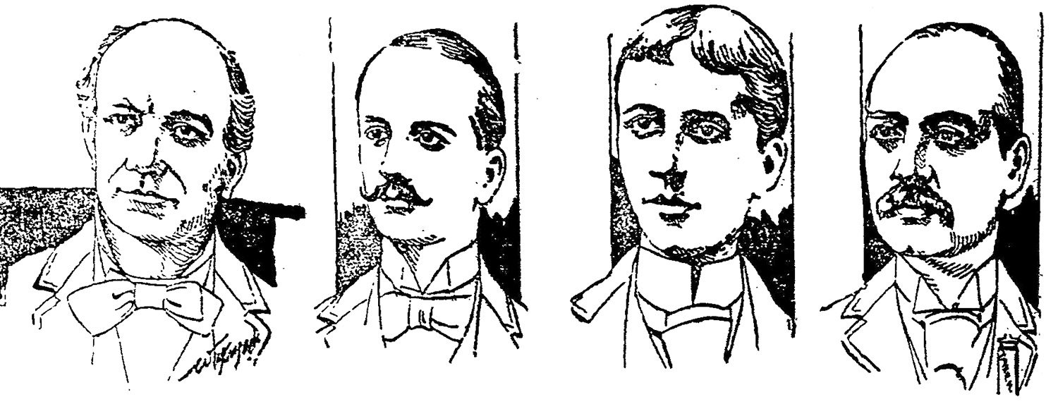 From left to right: G.L. Norrman, Will H. Black, R.F. Shedden, A.E. Calhoun