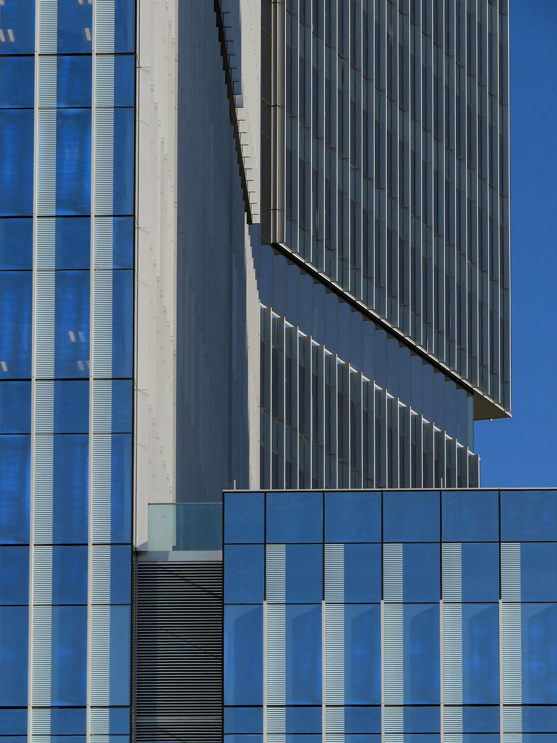 Windows and balcony on the north facade of Park Center One, Dunwoody, Georgia