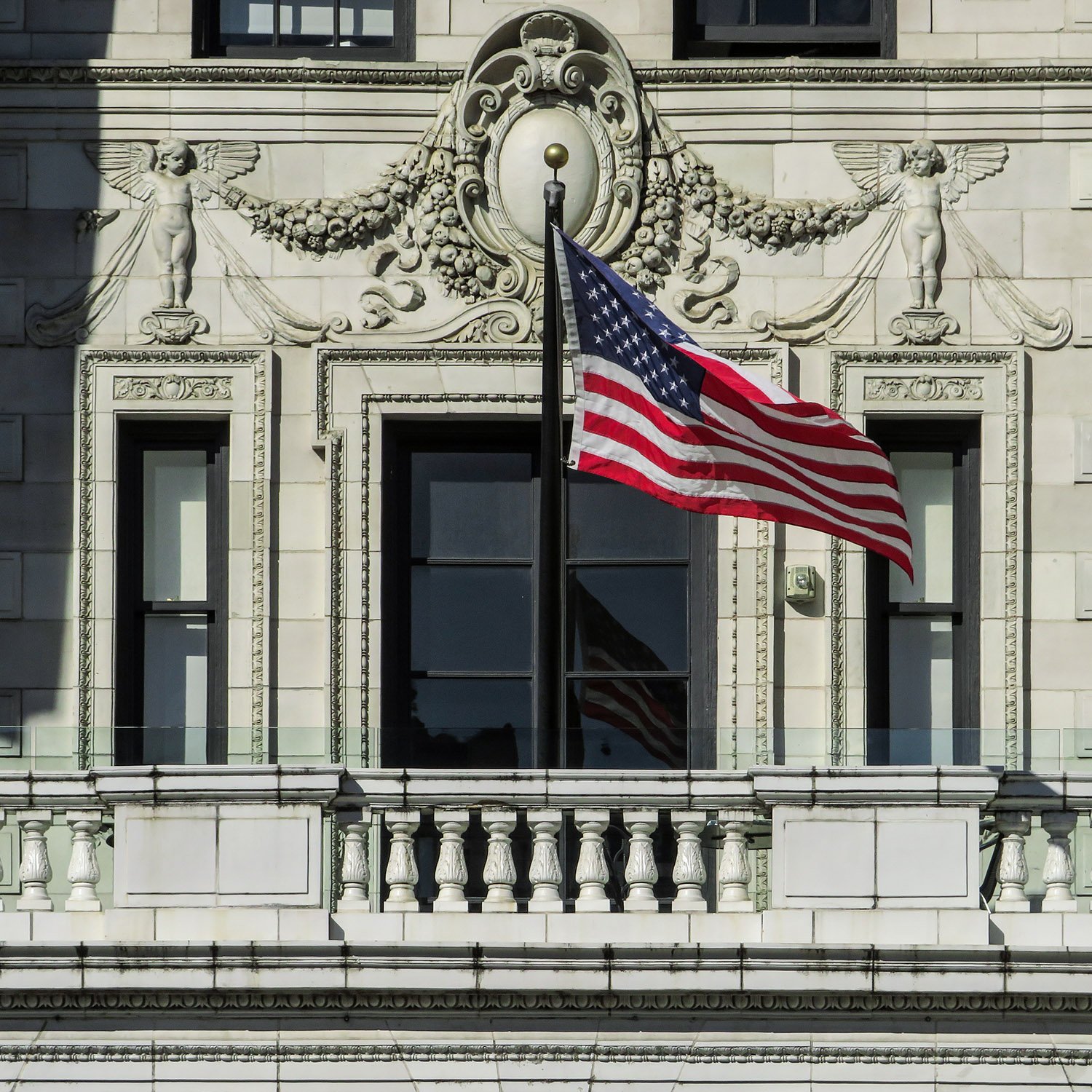 Third-floor balcony on the Robert Wilson Patterson Residence, Washington, D.C.