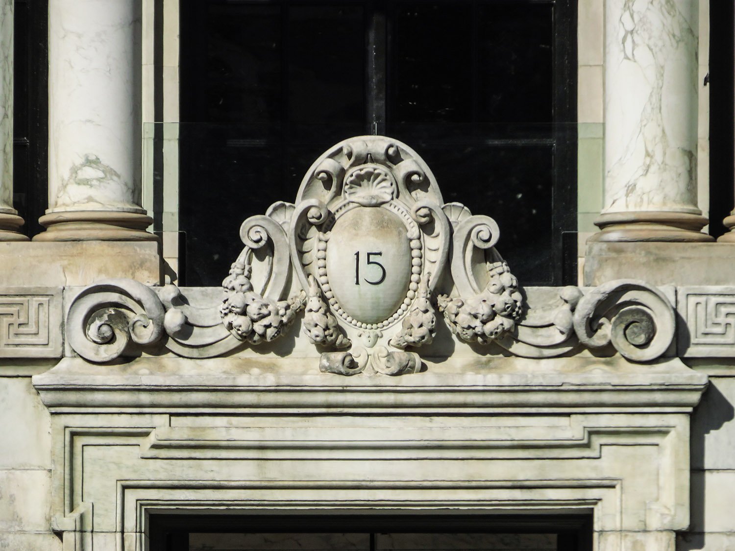 Pediment over the entrance of the Robert Wilson Patterson Residence, Washington, D.C.