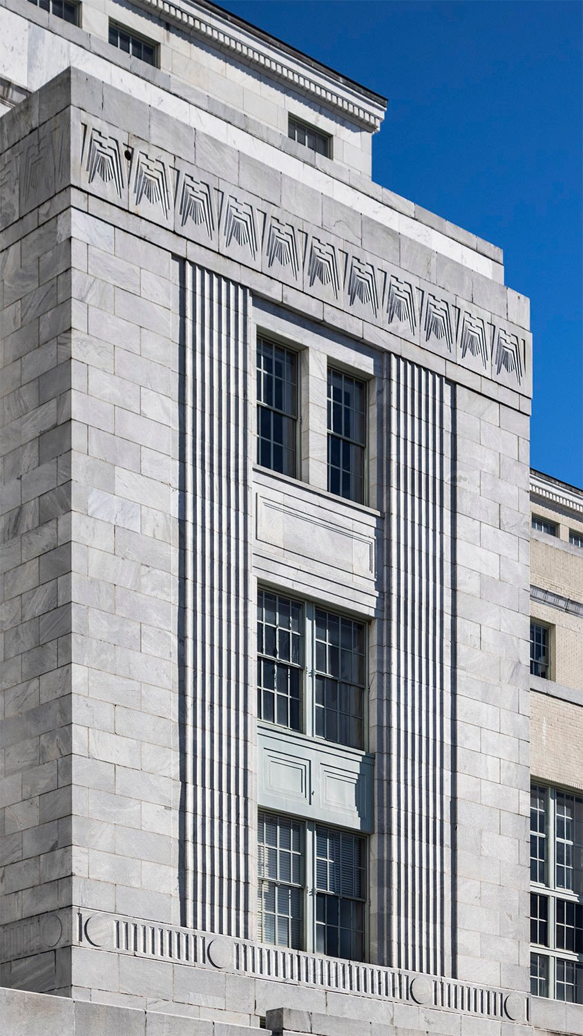 Detail of the bay on the southwest corner of the United States Post Office, Atlanta