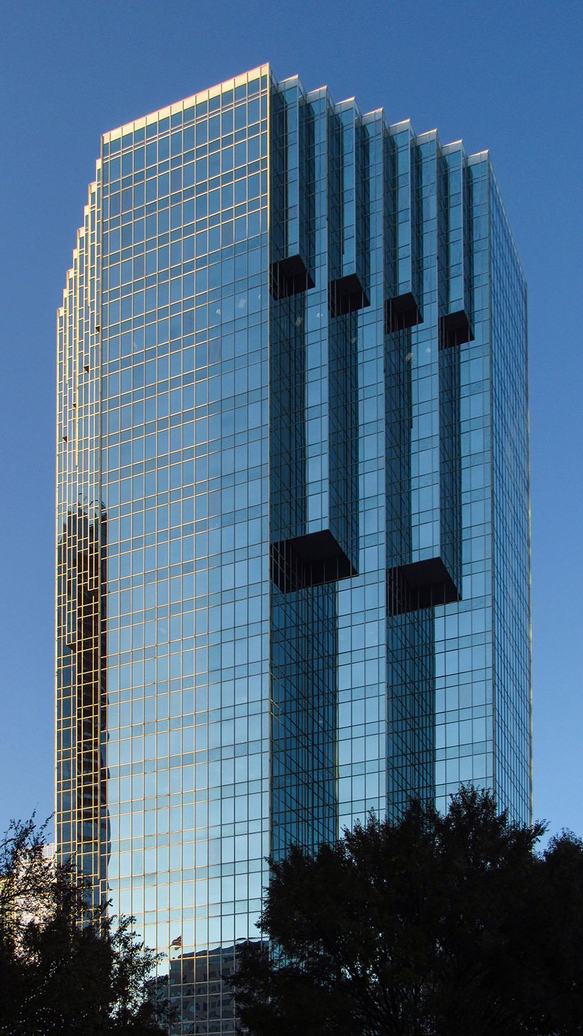 Looking at Tower Place from the northwest