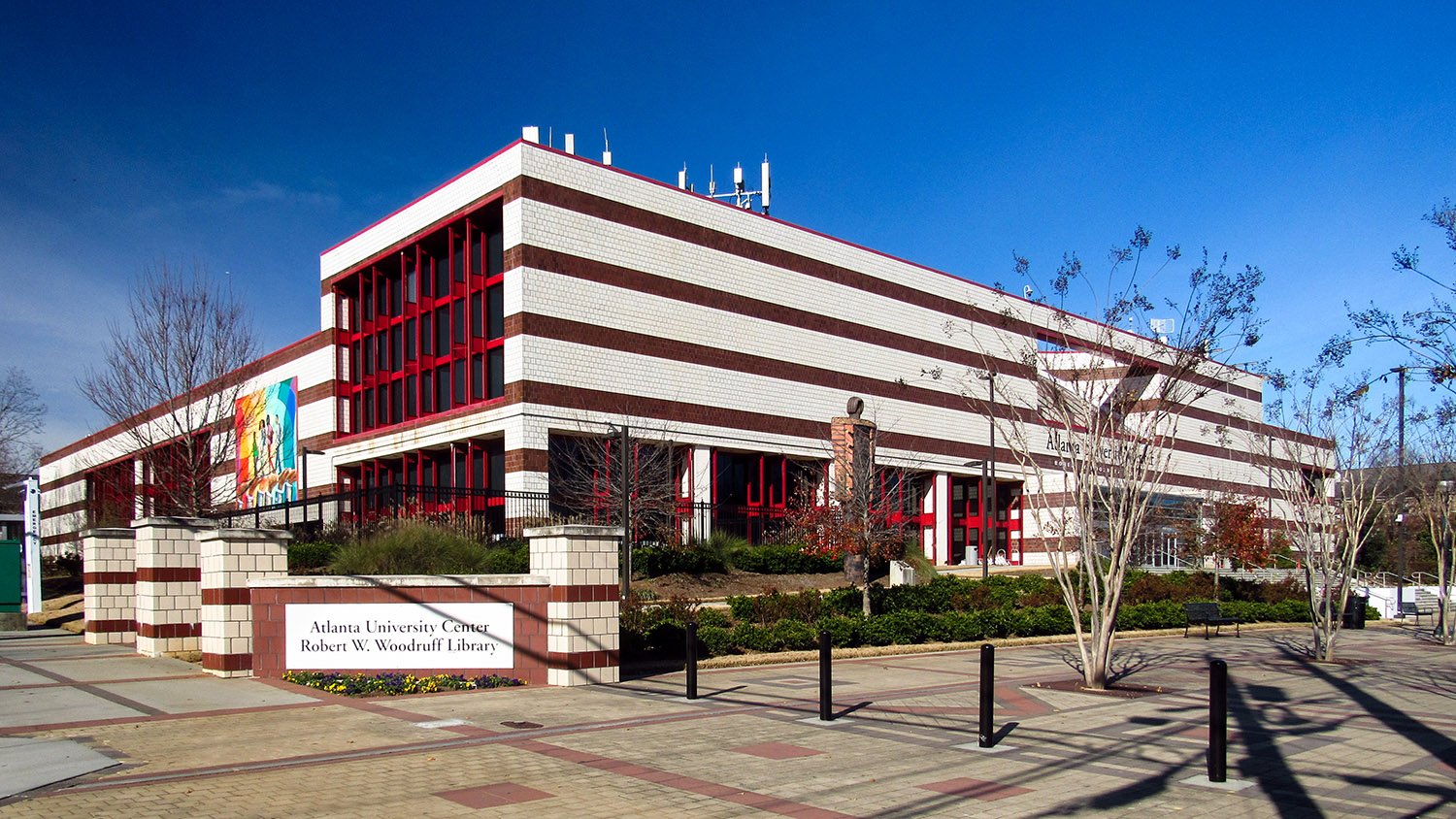 Looking at the Robert W. Woodruff Library from the southeast