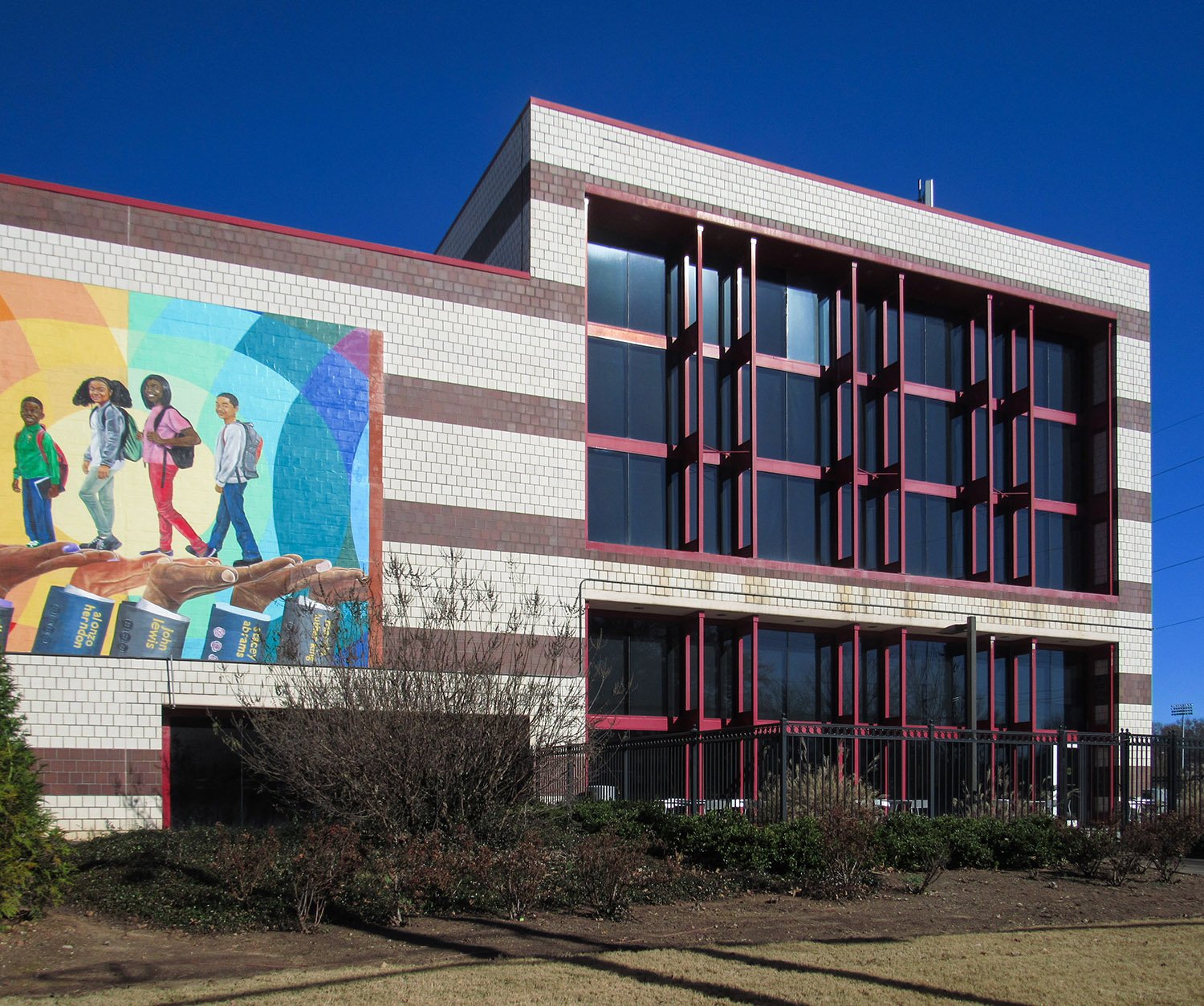 South elevation of the Robert W. Woodruff Library