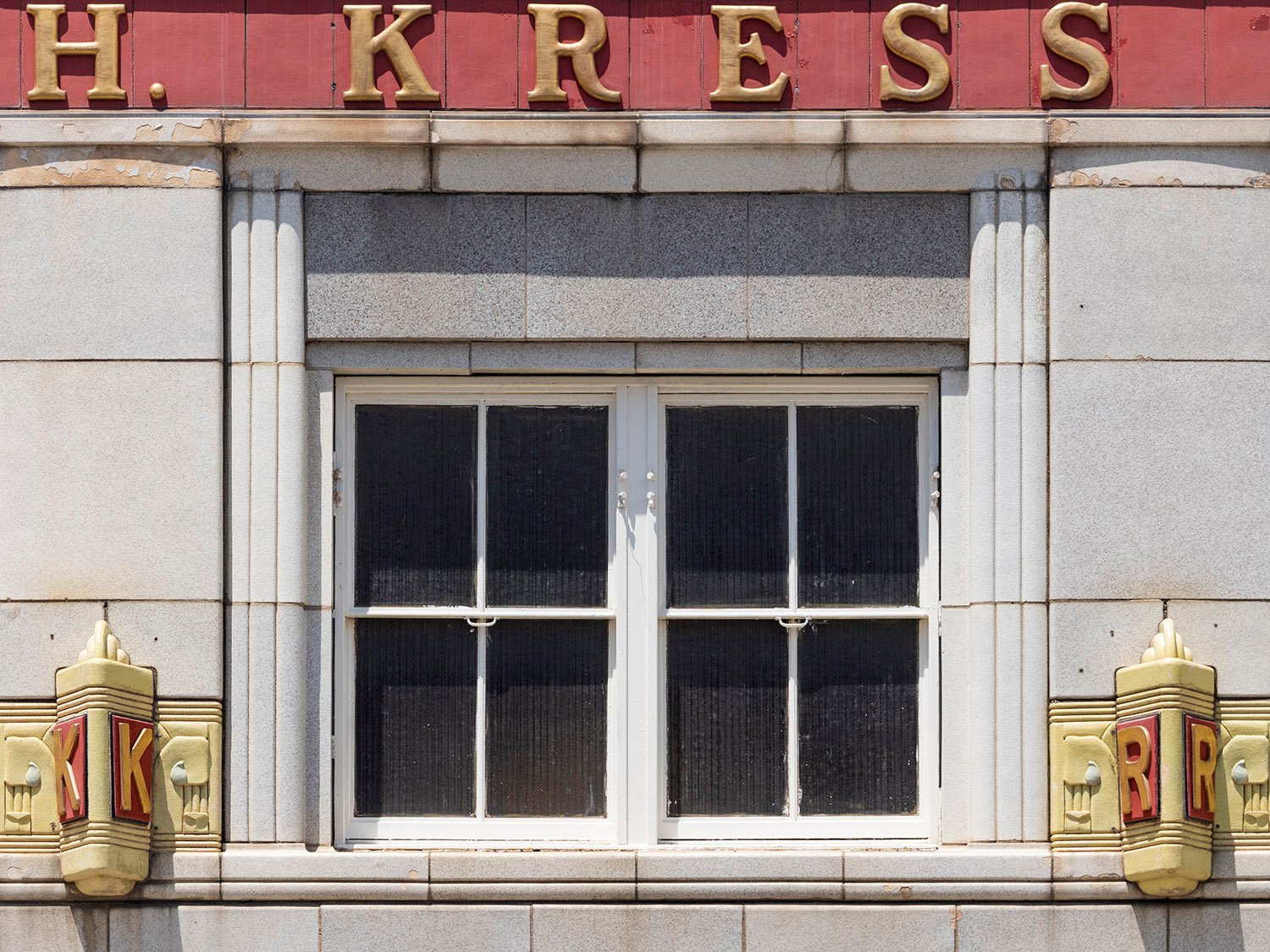 Second-floor window on S.H. Kress & Co., Anniston, Alabama