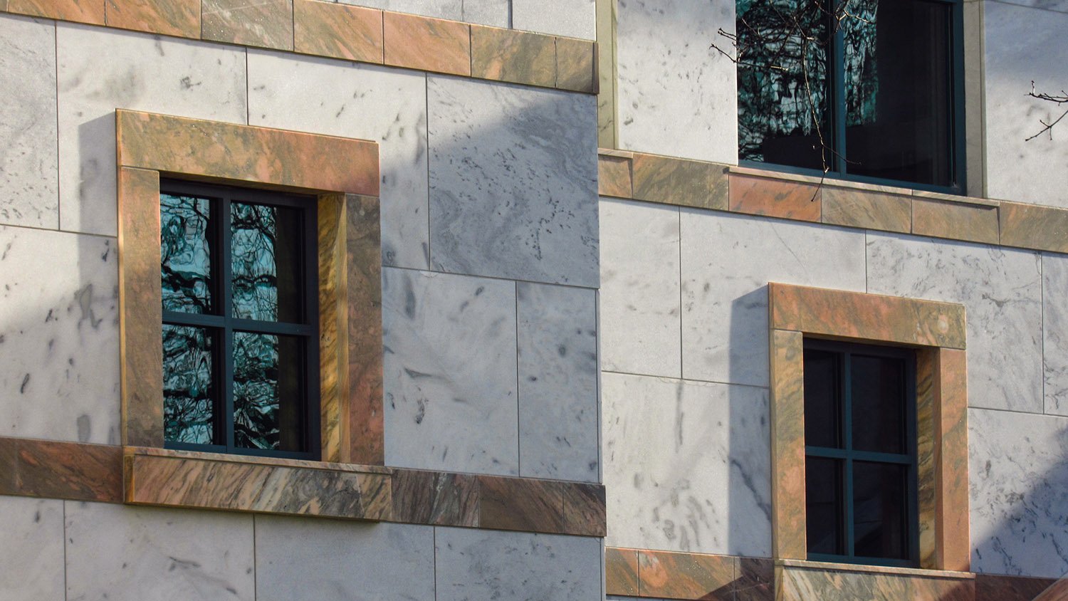 Windows on the north facade of the Michael C. Carlos Museum, Atlanta