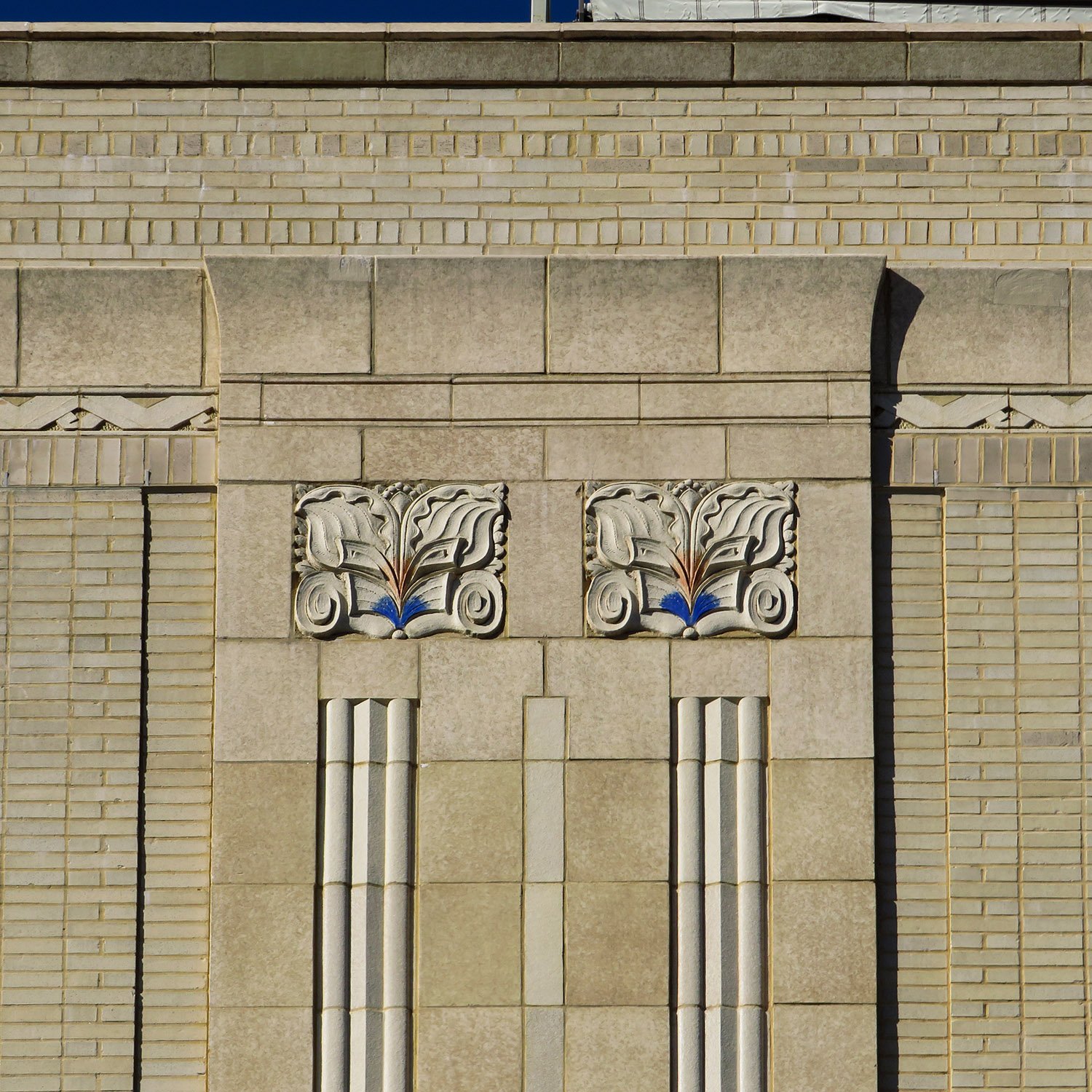 Pilaster on the east facade of S.H. Kress & Co., Durham, North Carolina