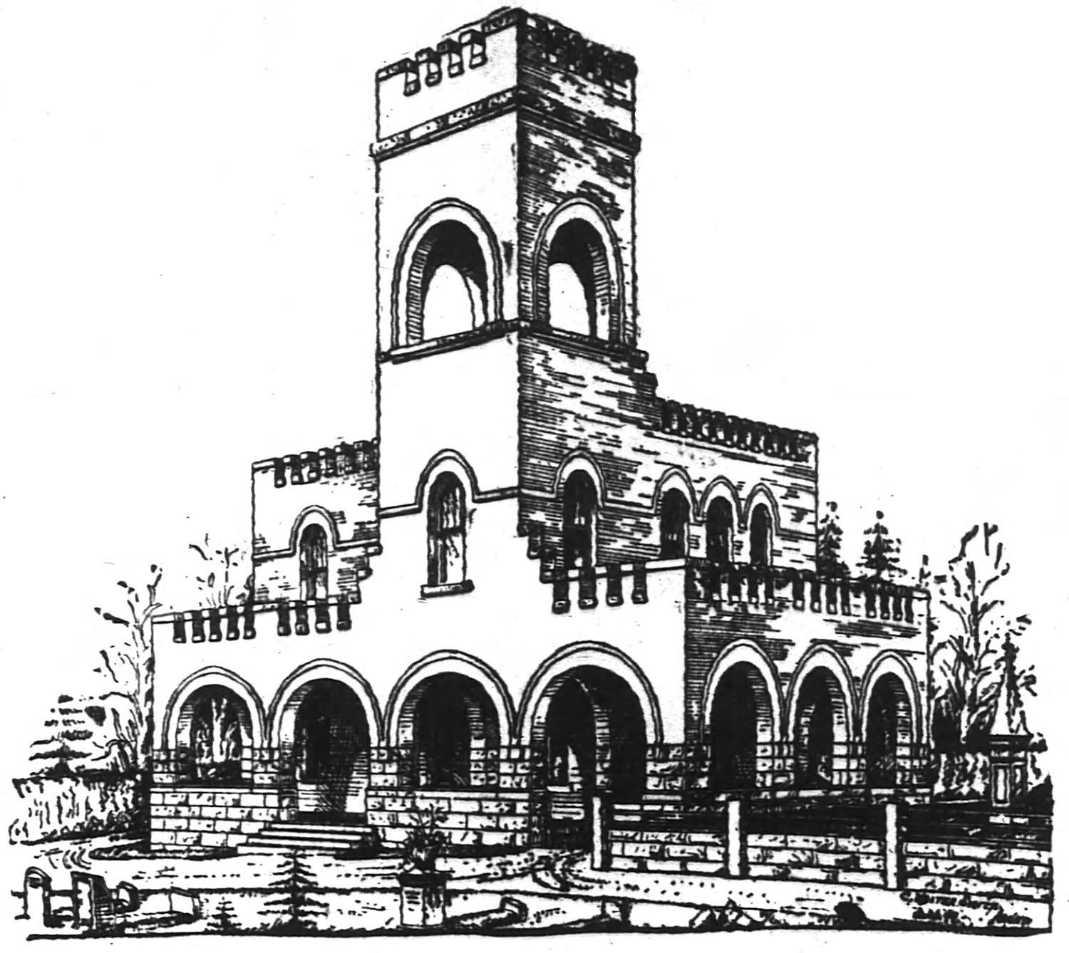C. Walter Smith. Public Comfort Building at Oakland Cemetery (1899). Atlanta.