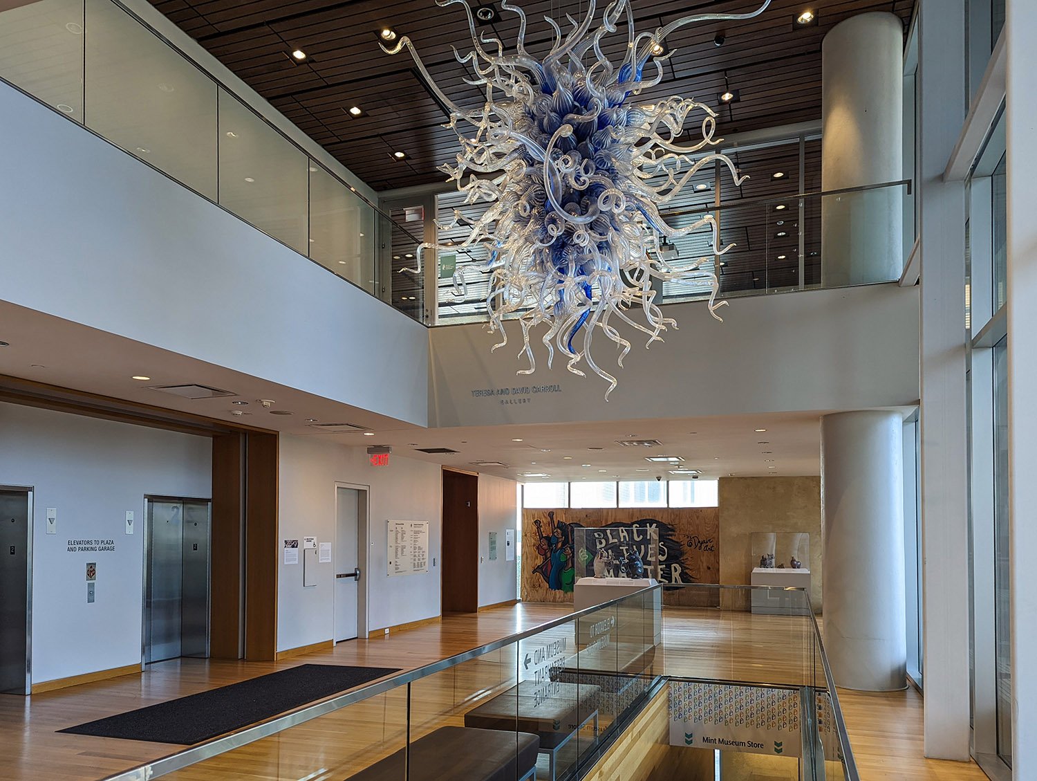 Entrance lobby in the Mint Museum Uptown, Charlotte, North Carolina
