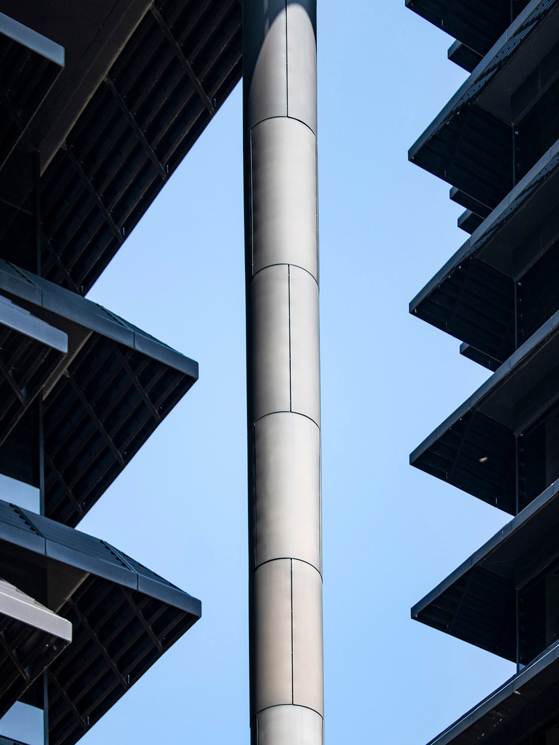 Column and sunshades on One Ravinia Drive, Dunwoody, Georgia