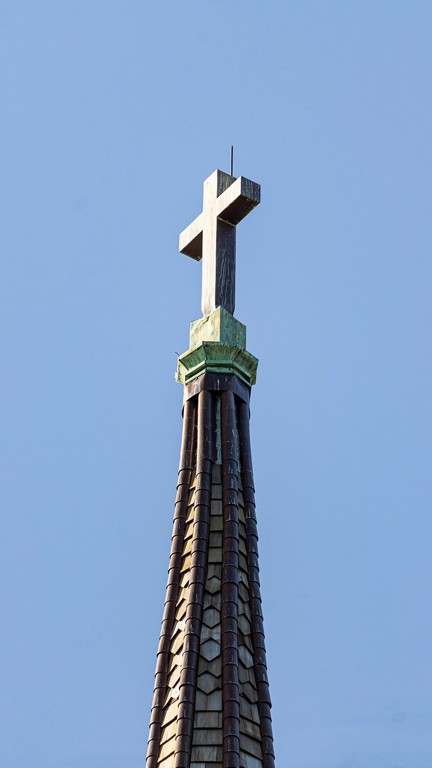 Steeple on Sacred Heart Catholic Church, Abbeville, South Carolina