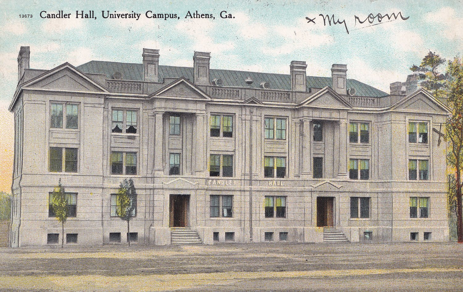 Postcard view of Candler Hall (1902), Athens, Georgia