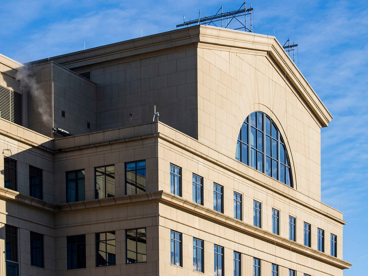 Pediment on the facade of the Nathan Deal Judicial Center, Atlanta