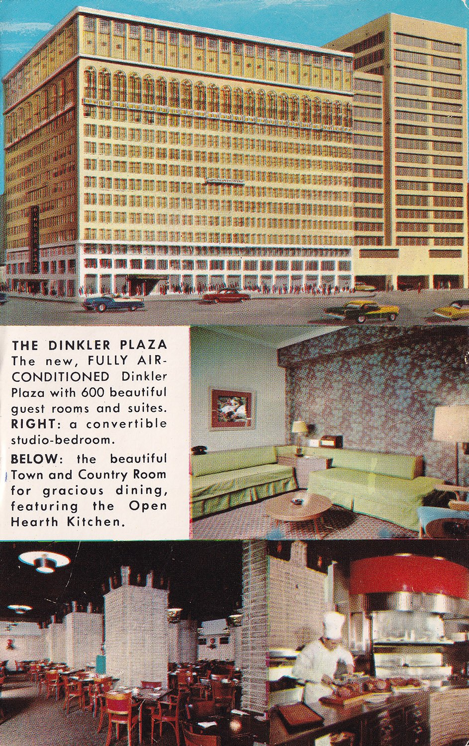 Postcard view of the Dinkler Plaza Hotel, Atlanta