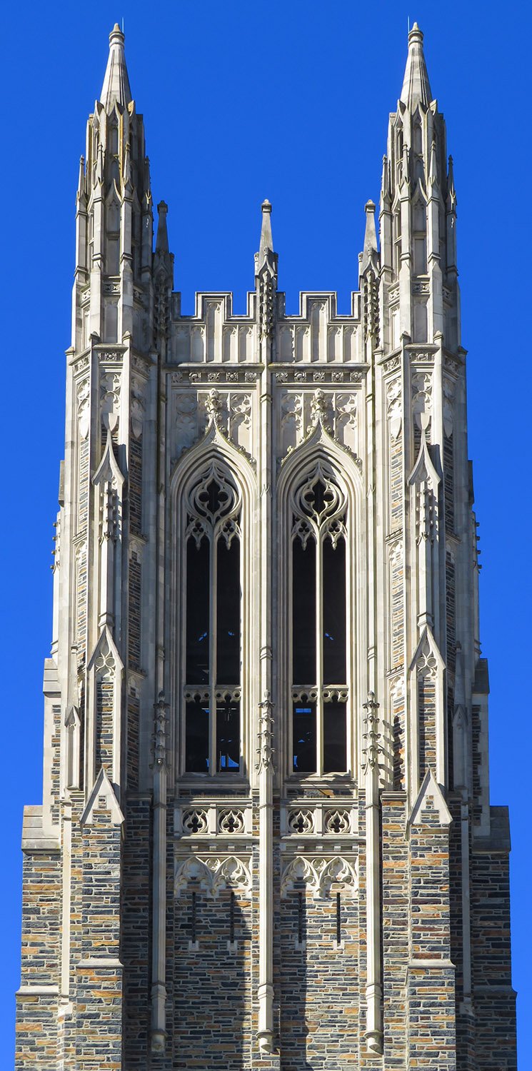 Bell tower on Duke University Chapel, Durham, North Carolina