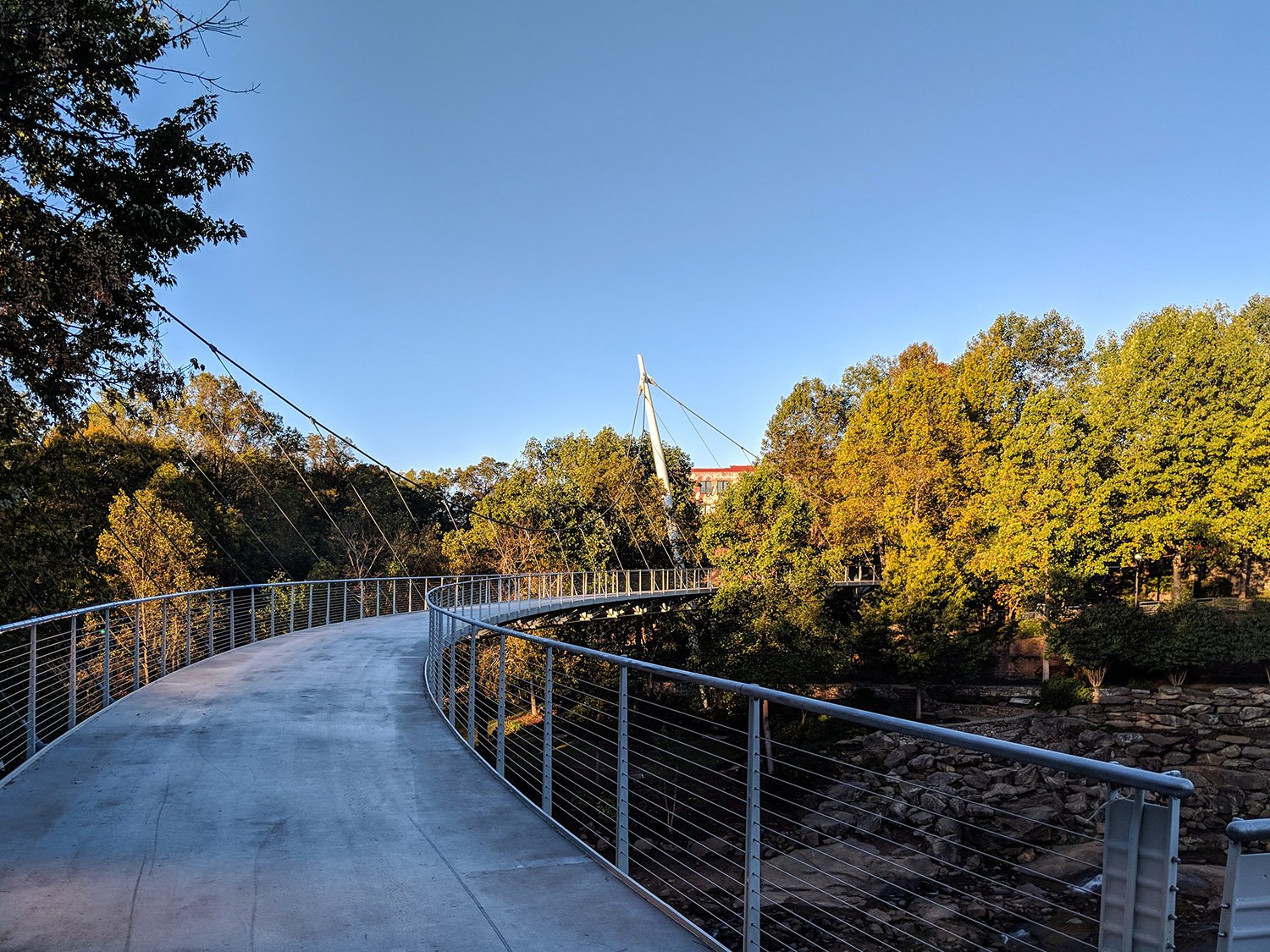 Looking west across Liberty Bridge, Greenville, South Carolina