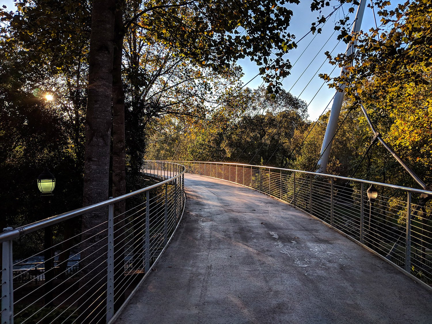 Looking east across Liberty Bridge, Greenville, South Carolina
