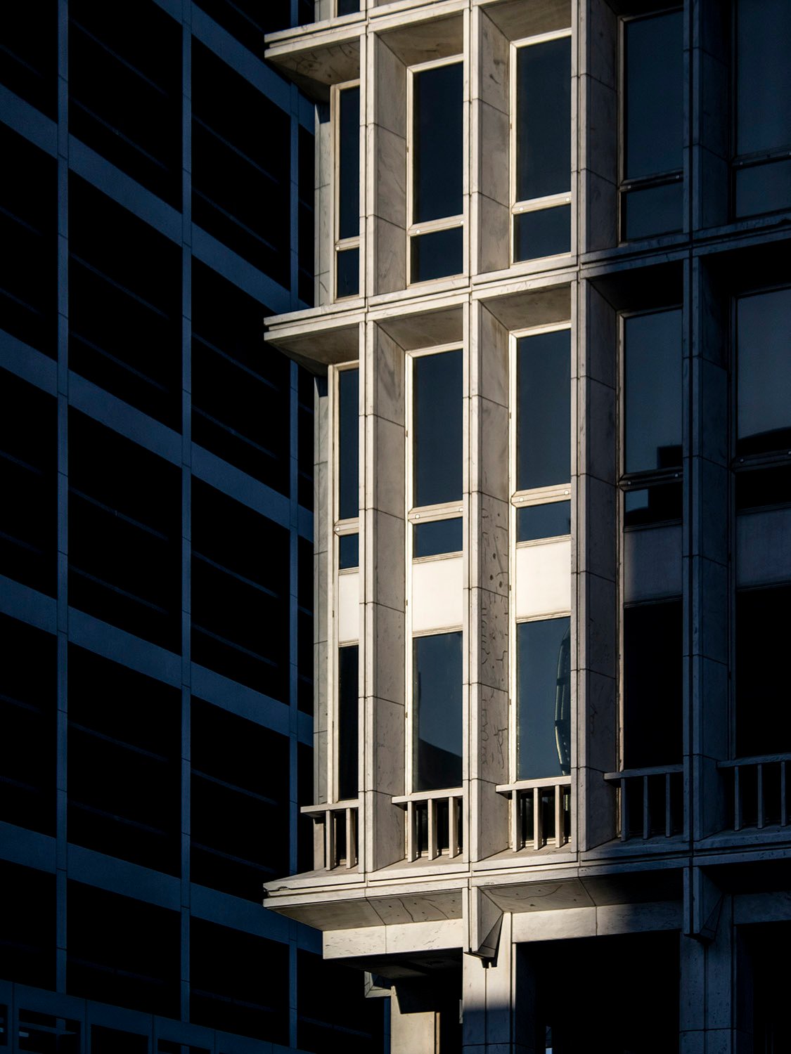 Looking at the southeast corner of the Life of Georgia Tower, Atlanta