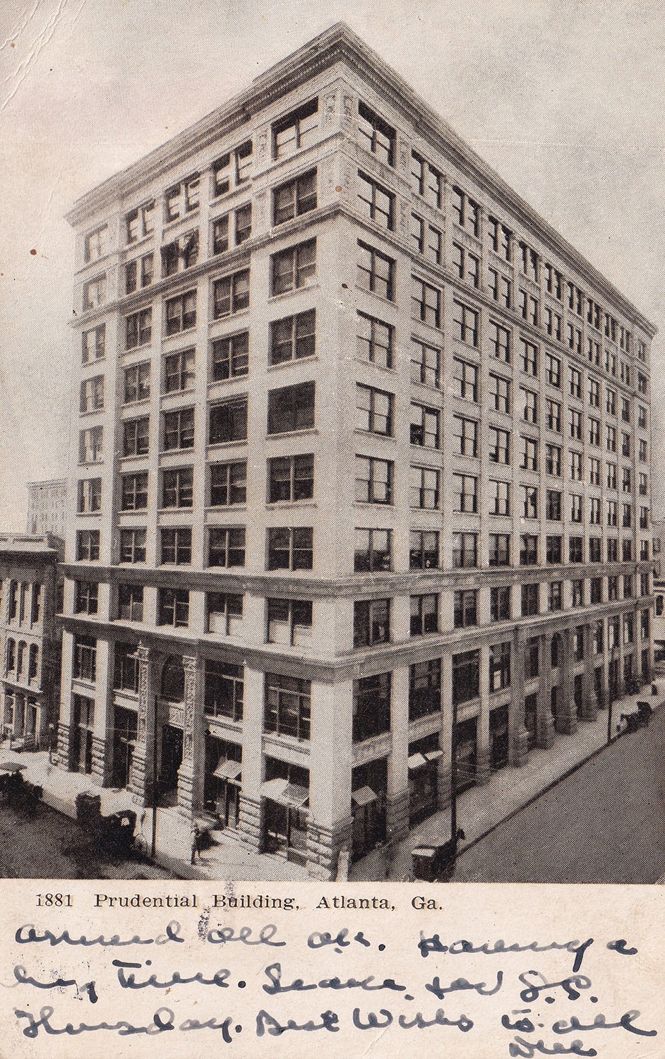 Postcard view of Prudential Building (1899), Atlanta